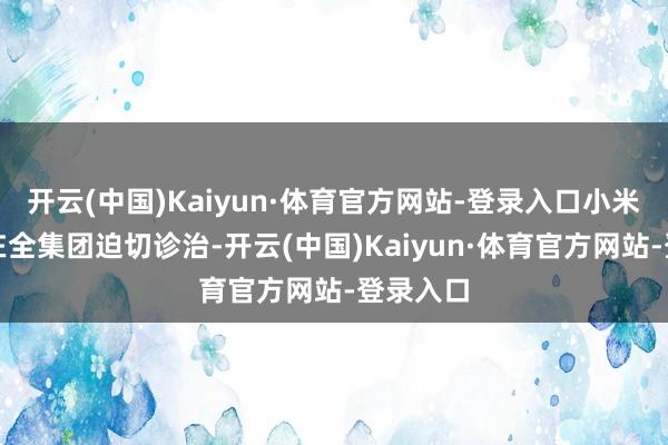 开云(中国)Kaiyun·体育官方网站-登录入口小米集团正在全集团迫切诊治-开云(中国)Kaiyun·体育官方网站-登录入口