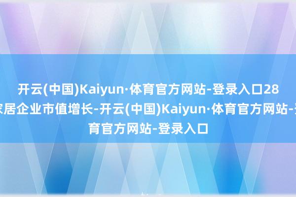 开云(中国)Kaiyun·体育官方网站-登录入口28家上市家居企业市值增长-开云(中国)Kaiyun·体育官方网站-登录入口