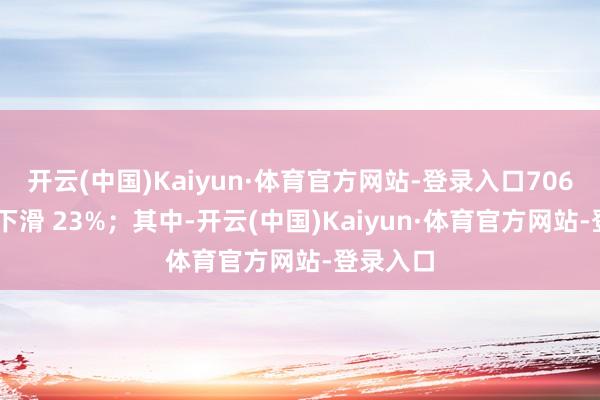 开云(中国)Kaiyun·体育官方网站-登录入口706 辆大幅下滑 23%；其中-开云(中国)Kaiyun·体育官方网站-登录入口