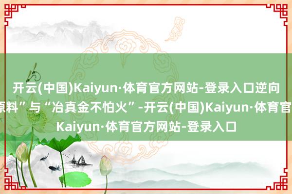 开云(中国)Kaiyun·体育官方网站-登录入口逆向整合至前端的“原料”与“冶真金不怕火”-开云(中国)Kaiyun·体育官方网站-登录入口