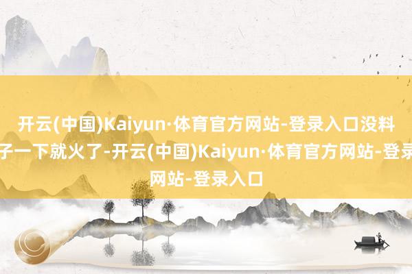 开云(中国)Kaiyun·体育官方网站-登录入口没料到帖子一下就火了-开云(中国)Kaiyun·体育官方网站-登录入口