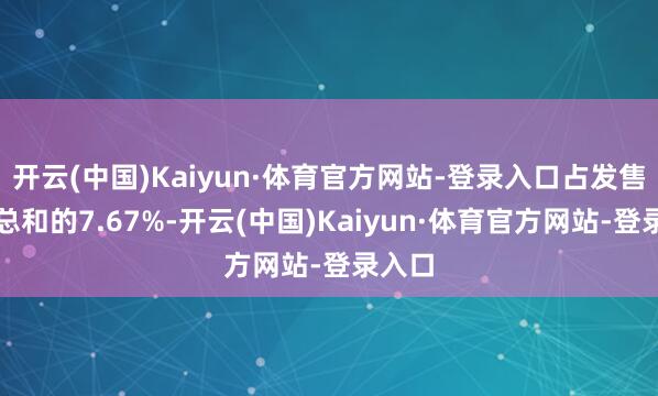 开云(中国)Kaiyun·体育官方网站-登录入口占发售股份总和的7.67%-开云(中国)Kaiyun·体育官方网站-登录入口
