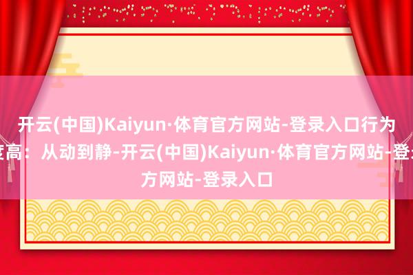 开云(中国)Kaiyun·体育官方网站-登录入口行为组合度高：从动到静-开云(中国)Kaiyun·体育官方网站-登录入口