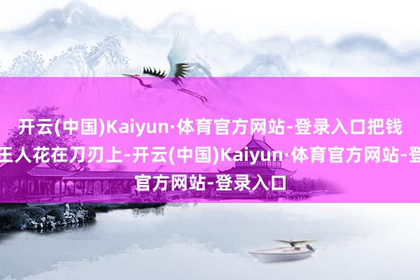 开云(中国)Kaiyun·体育官方网站-登录入口把钱和技艺王人花在刀刃上-开云(中国)Kaiyun·体育官方网站-登录入口